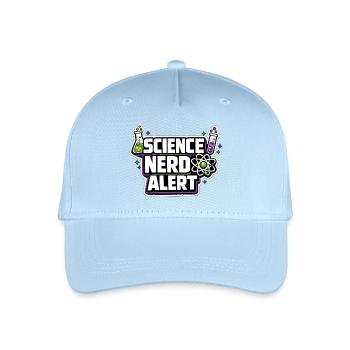 Nerd scientifique Motif d’alerte - Casquette de baseball bio Enfant - bleu clair - Devant