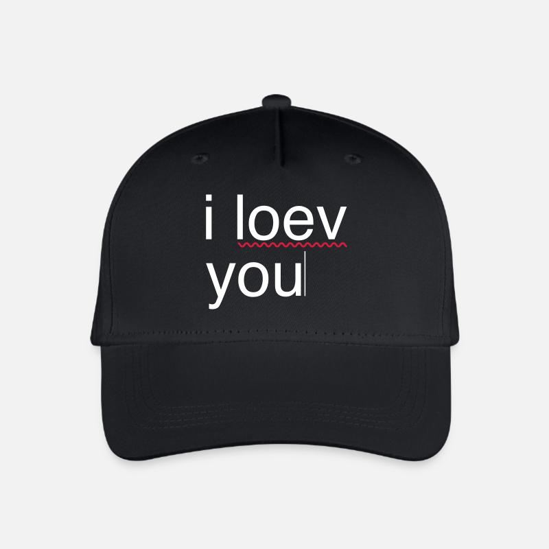 ich liebe dich Fehler - Kinder Bio Basecap - Schwarz