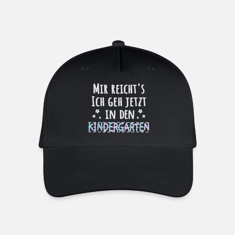 Kindergartenkind - mir reichts Kindergarten - Kinder Bio Basecap - Schwarz