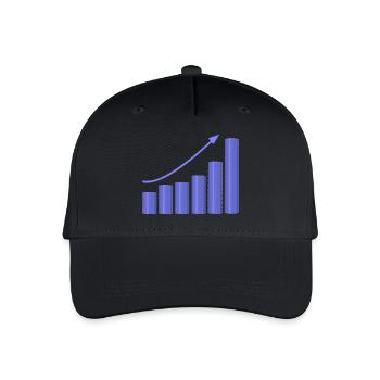Growth chart with dynamic slope - Organic Kids’ Baseball Cap - black - Front