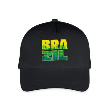 Lettrage brésilien aux couleurs nationales - Casquette de baseball bio Enfant - noir - Devant