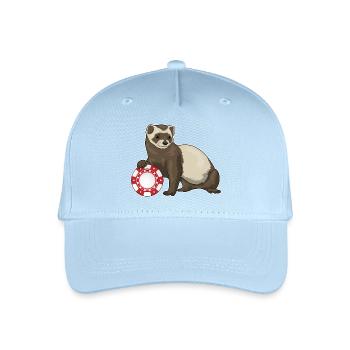Ferret Poker Jetons de Poker - Casquette de baseball bio Enfant - bleu clair - Devant