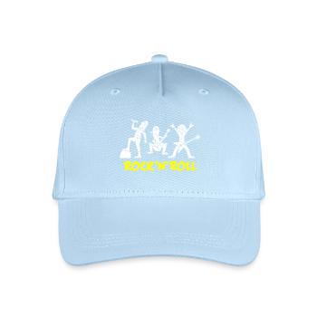 Retro Rock 'n' Roll Musik Band Design - Kinder Bio Basecap - Hellblau - Vorne