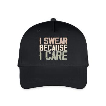 I Swear Because I Care - Organic Kids’ Baseball Cap - black - Front