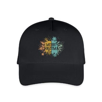 rétro Joyeux Noël Flocon de Neige Cristal de Glace - Casquette de baseball bio Enfant - noir - Devant