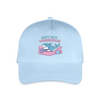 BLAHAJ – Weich & Gefahr - Kinder Bio Basecap - Hellblau - Vorne