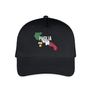 Puglia Italy Retro Region Vintage Souvenir - Organic Kids’ Baseball Cap - black - Front