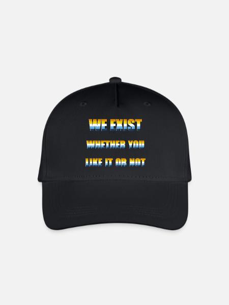 Wir existieren - AroAce Flag - Kinder Bio Basecap - Schwarz