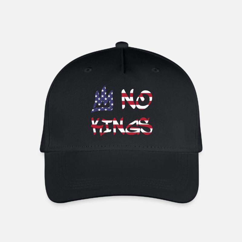 No Kings in America since 1776 Flagge USA - Kinder Bio Basecap - Schwarz