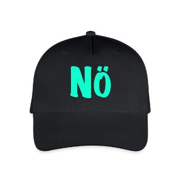 NÖ - null Bock - anti - dagegen - Kinder Bio Basecap - Schwarz - Vorne