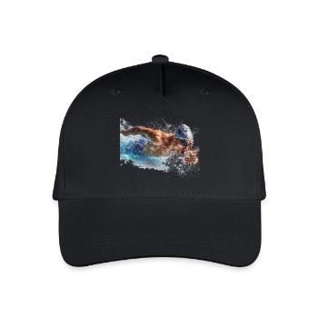 Water Sports Splash Swimming - Organic Kids’ Baseball Cap - black - Front