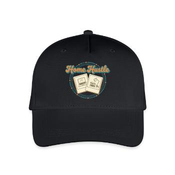 Home Hustle Retro - Organic Kids’ Baseball Cap - black - Front