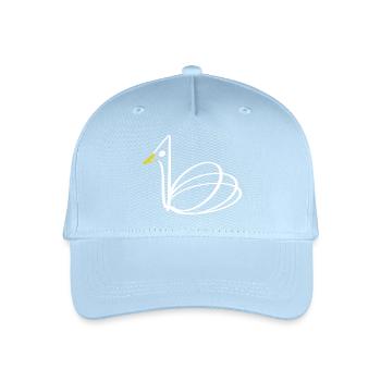 Dessin en ligne Swan sur les vêtements - Casquette de baseball bio Enfant - bleu clair - Devant
