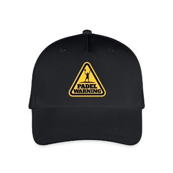 Padel Warning Sign Warning Sportsman - Organic Kids’ Baseball Cap - black - Front