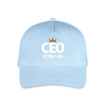 CEO of My Life Krone Statement - Kinder Bio Basecap - Hellblau - Vorne