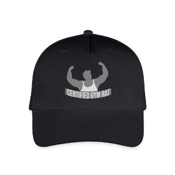 Certified Gym Rat Lustig Fitness Training Spruch - Kinder Bio Basecap - Schwarz - Vorne