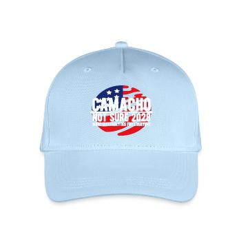 Camacho 2028 Emblem-Parodie Lustig, nicht sicher - Kinder Bio Basecap - Hellblau - Vorne