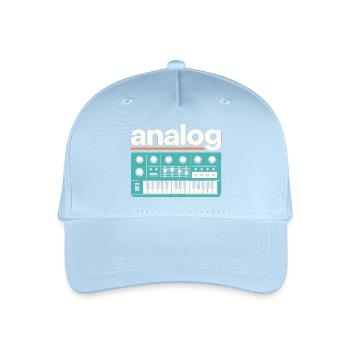 Analoger Synthesizer Retro Music - Kinder Bio Basecap - Hellblau - Vorne