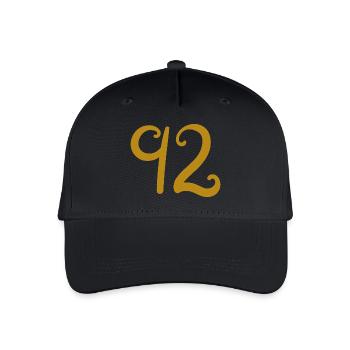 92 - Organic Kids’ Baseball Cap - black - Front