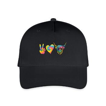 Cow Cattle Highland Cattle - Organic Kids’ Baseball Cap - black - Front