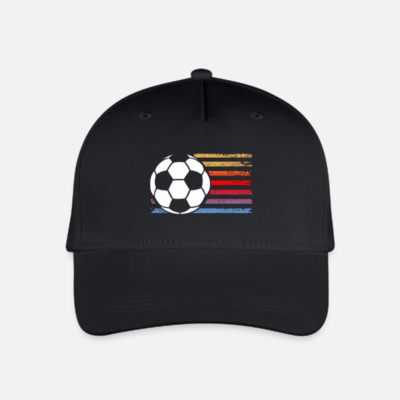 Fußballspieler Fußball - Kinder Bio Basecap - Schwarz