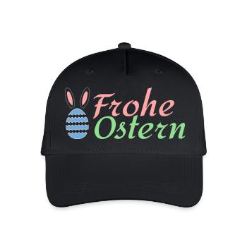 Frohe Ostern - Kinder Bio Basecap - Schwarz - Vorne