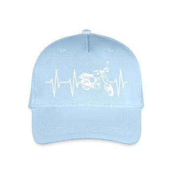 Simson S50 S51 Heartbeat Pulse ECG Mobylette DDR Ost - Casquette de baseball bio Enfant - bleu clair - Devant
