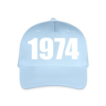 1974 Birthday Template Personalize Design - Organic Kids’ Baseball Cap - light blue - Front