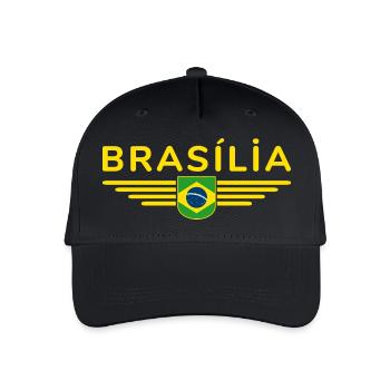Brasília T-shirt for fans and travelers - Organic Kids’ Baseball Cap - black - Front