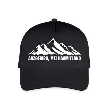 Erzgebirge Mundart - Kinder Bio Basecap - Schwarz - Vorne