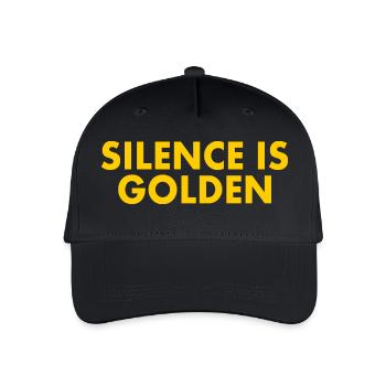 Silence is golden - Kinder Bio Basecap - Schwarz - Vorne
