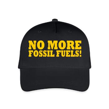 No more fossil fuels - Kinder Bio Basecap - Schwarz - Vorne