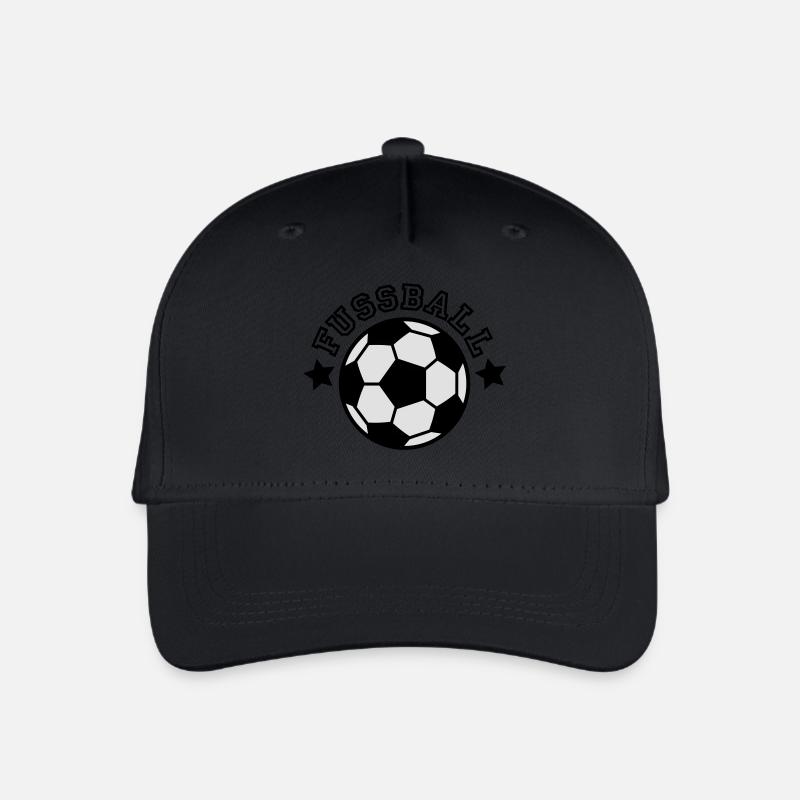 Fußball - Kinder Bio Basecap - Schwarz