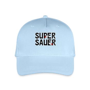 Super sauer Laune lustig Spruch Freunde - Kinder Bio Basecap - Hellblau - Vorne