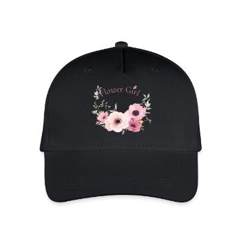 fleur fille fleurs fille romantique petite amie lol - Casquette de baseball bio Enfant - noir - Devant