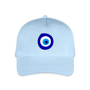 Symbol des bösen Blicks - Kinder Bio Basecap - Hellblau - Vorne