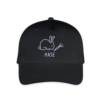 Lapin Bébé / Pâques / Lapin / Carotte / Nom d’animal - Casquette de baseball bio Enfant - noir - Devant