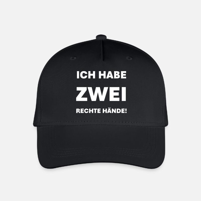 Ich habe zwei Rechte Hände - Kinder Bio Basecap - Schwarz