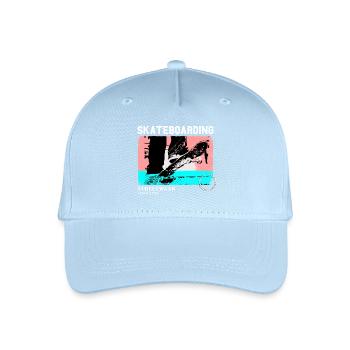 Skateboarding Skate Skater Skateboard Sk8 Vintage - Kinder Bio Basecap - Hellblau - Vorne