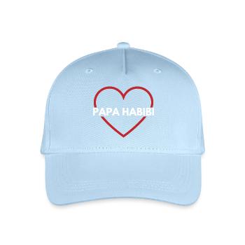 Papa habibi - Papa der Liebe - Kinder Bio Basecap - Hellblau - Vorne