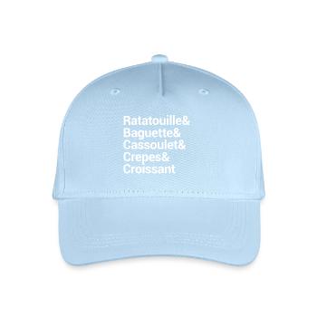 Kulinarische Wortkunst Typografie Design - Kinder Bio Basecap - Hellblau - Vorne
