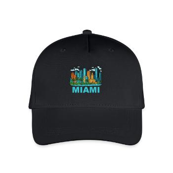 miami stadt - Kinder Bio Basecap - Schwarz - Vorne
