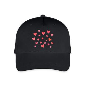 herzen - Kinder Bio Basecap - Schwarz - Vorne