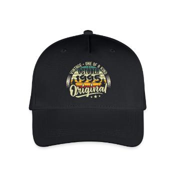 October 1995 Birthday Gift - Organic Kids’ Baseball Cap - black - Front
