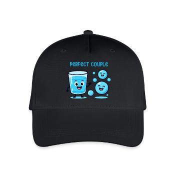 Perfect Couple Water and Bubbles Fun Cartoon - Organic Kids’ Baseball Cap - black - Front