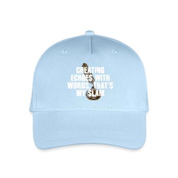 Slam Poetry Guitar Echoes - Organic Kids’ Baseball Cap - light blue - Front