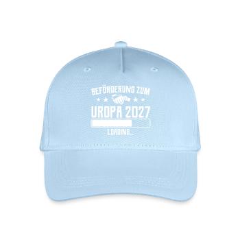 Werdender Uropa 2027 Beförderung Loading - Kinder Bio Basecap - Hellblau - Vorne