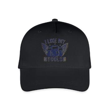 Gym Junkies I Like My Tools Calisthenics Fitness - Kinder Bio Basecap - Schwarz - Vorne