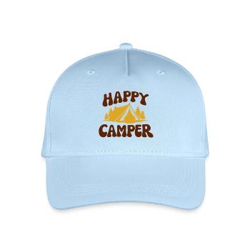Happy Camper - Organic Kids’ Baseball Cap - light blue - Front