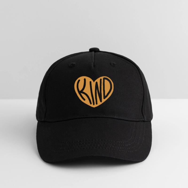 Conception typographique Heart KIND Casquette de baseball bio Enfant